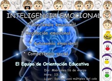 Cartel charla Inteligencia emoc.