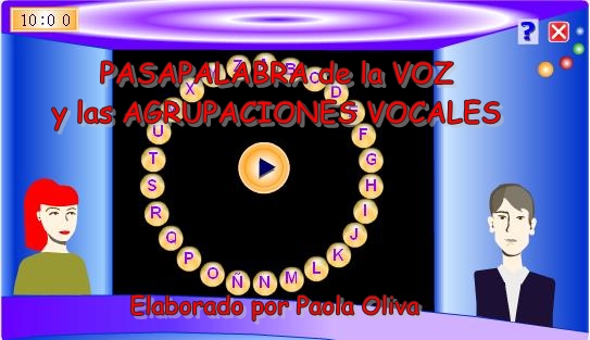 Pasapalabra voz y agrupaciones vocales